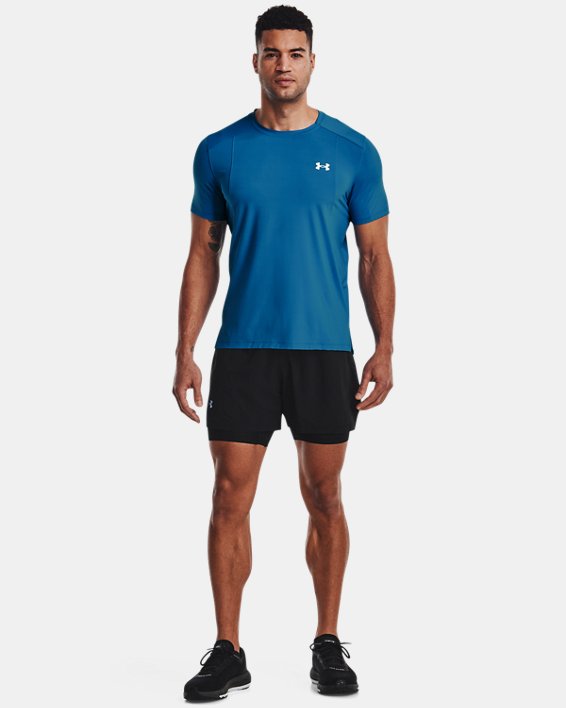 Men's UA Iso-Chill Run Laser T-Shirt, Blue, pdpMainDesktop image number 2